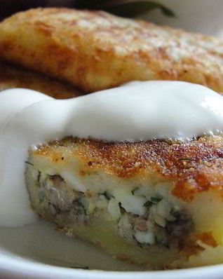 Картофельные котлеты с начинкой