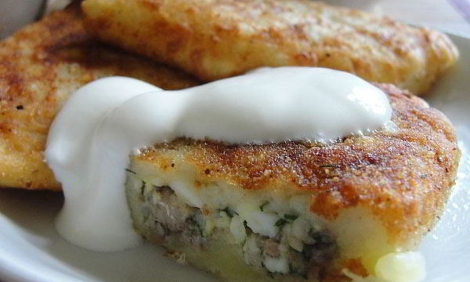 Рецепт картофельных котлет с начинкой