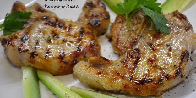 котлета на кости в ароматном маринаде