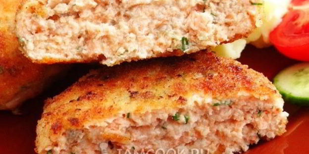 котлеты из кеты с плавленым сыром