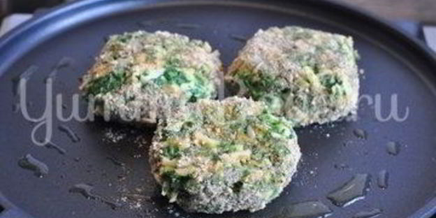 котлеты из шпината с сыром