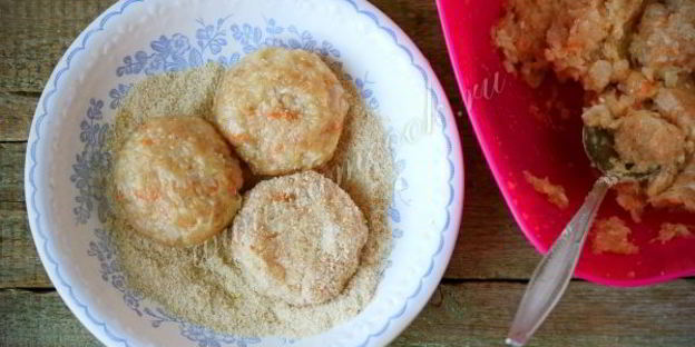 куриные котлеты с овощами