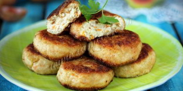 куриные котлеты с овощами