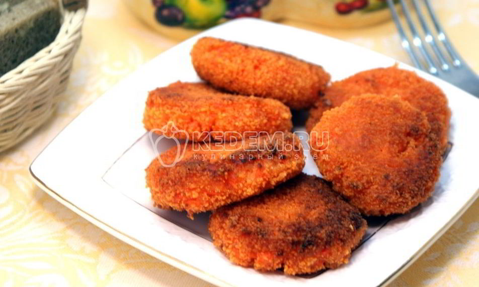 Рецепт морковных котлет