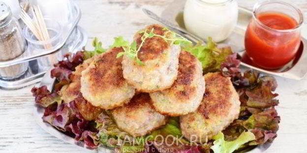 мясные котлеты с кабачками