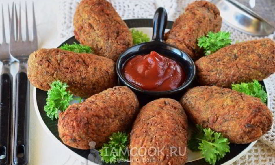 Рецепт постных котлет из гречки с грибами