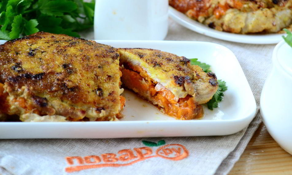 Рецепт свиных котлет с тыквенным паштетом