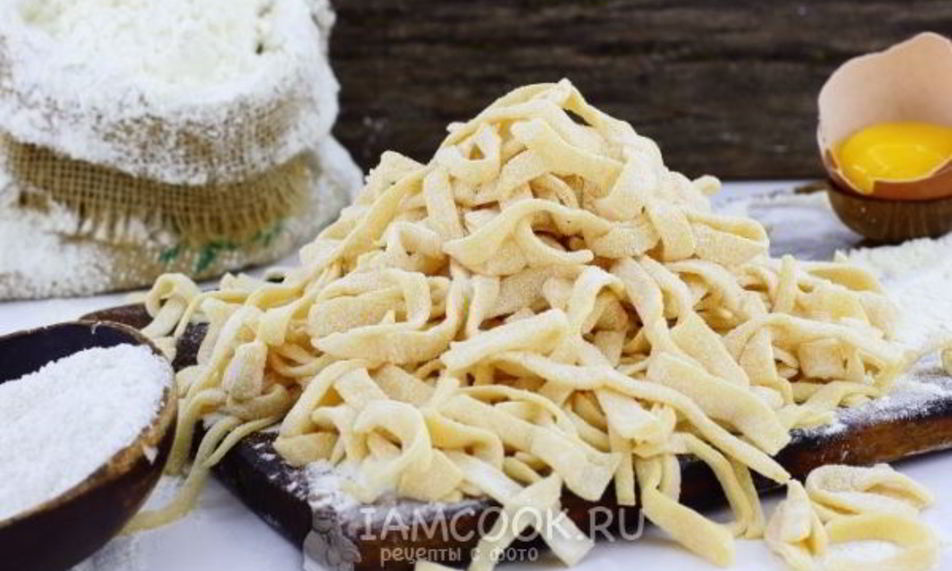 Рецепт лапши домашней на яйцах