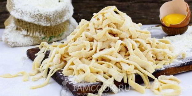 лапша домашняя на яйцах