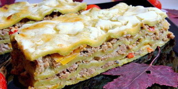 домашняя зеленая лазанья