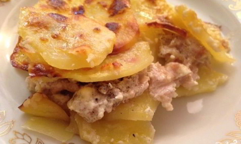 Рецепт картофельной лазанья с фаршем