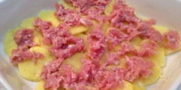 картофельная лазанья с фаршем