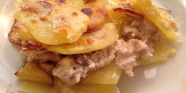 картофельная лазанья с фаршем
