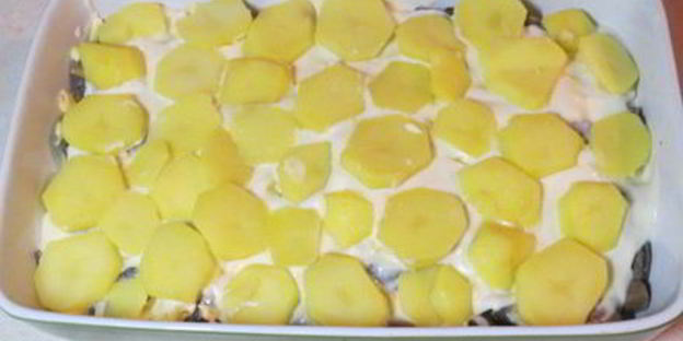 картофельная лазанья с грибами