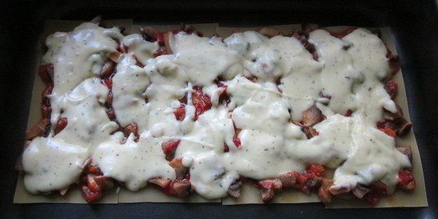лазанья грибная