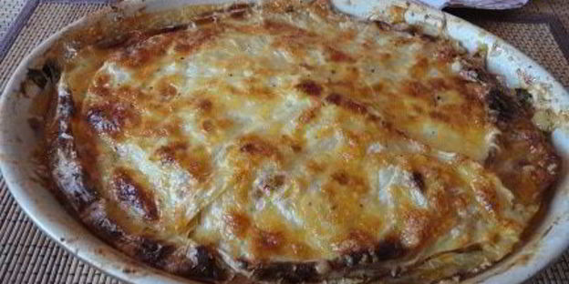 лазанья из капусты и свинины