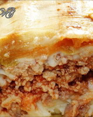 Лазанья кабачковая мясная