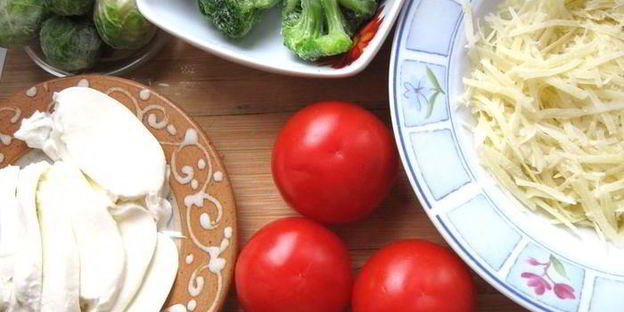 лазанья с брокколи, брюссельской капустой и грибами для гарфилда