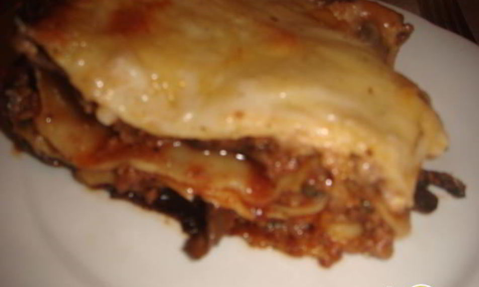 Рецепт лазаний с фаршем, баклажанами и грибами