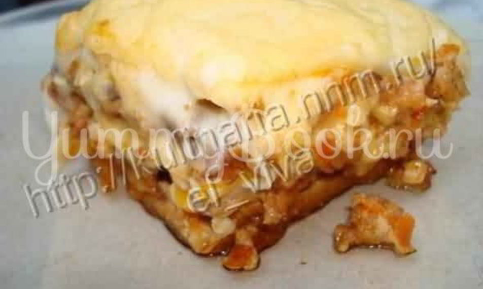 Рецепт лазаний с курицей и грибами