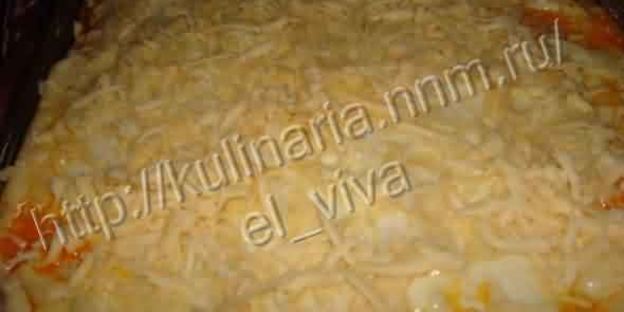 лазанья с курицей и грибами