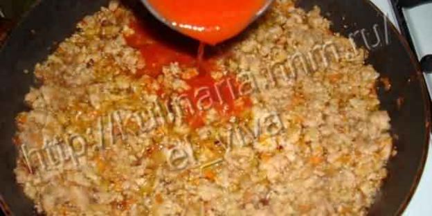 лазанья с курицей и грибами