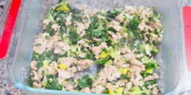 лазанья с курицей и овощами