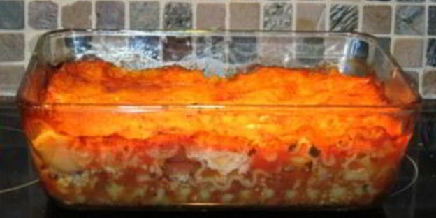 лазанья с курицей и помидорами