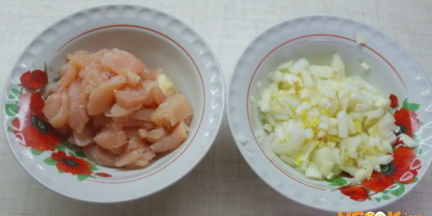 лазанья с курицей и шампиньонами