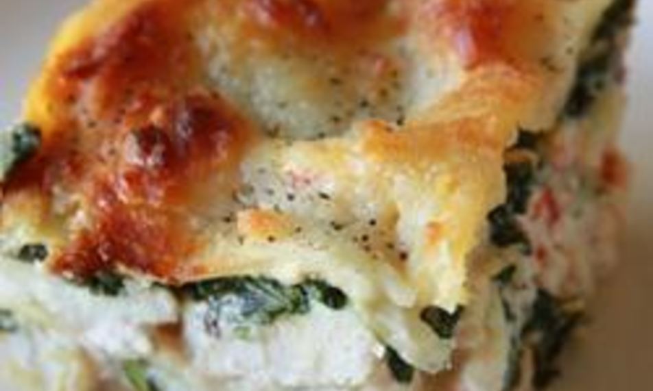 Рецепт лазаний с курицей, шпинатом и рикоттой