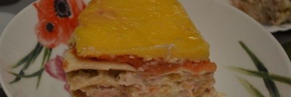 Лазанья с курицей в мультиварке