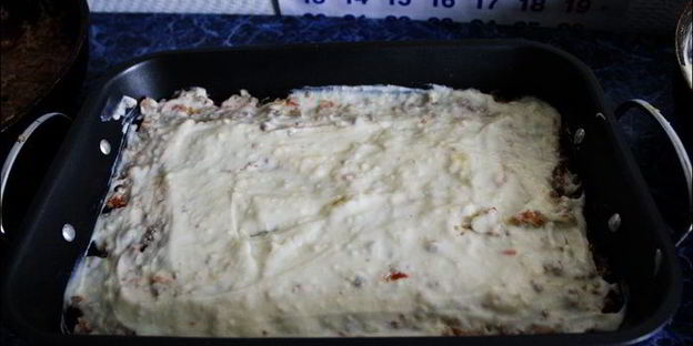 лазанья с лавашом