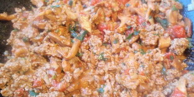 лазанья с лисичками и сельдереем