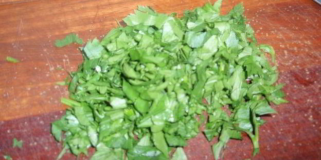 лазанья с лисичками и сельдереем