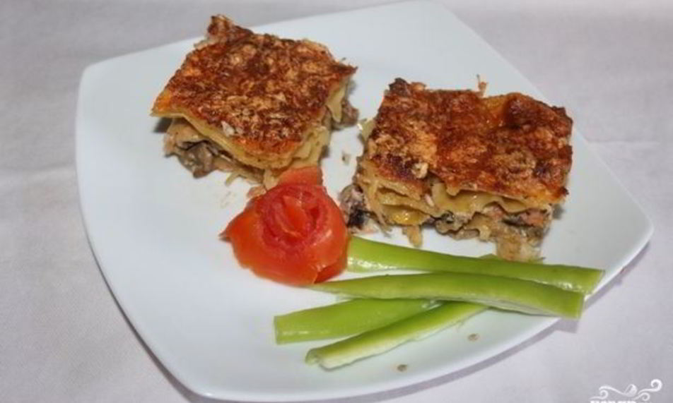 Рецепт лазаний с лососем