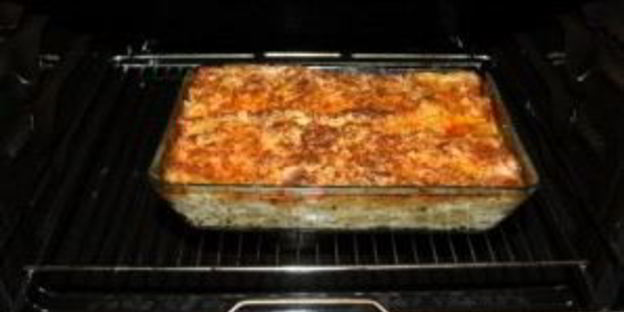 лазанья с лососем