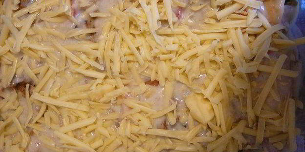 лазанья с мясом и шампиньонами