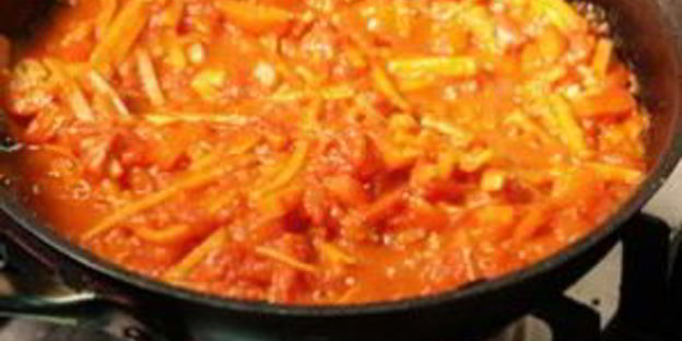 лазанья с овощами и фаршем