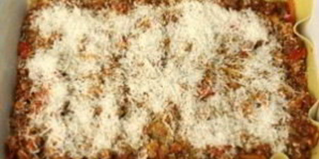 лазанья с овощами и фаршем