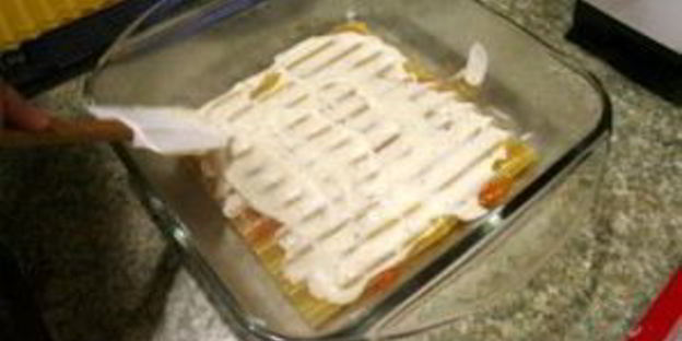 лазанья с овощами и грибами