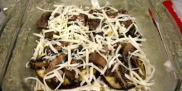 лазанья с овощами и грибами