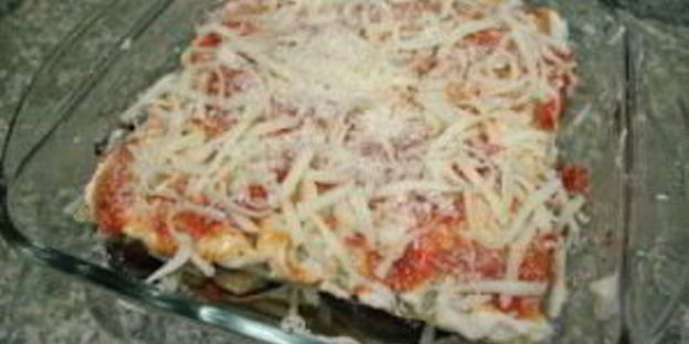 лазанья с овощами и грибами