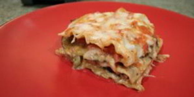 лазанья с овощами и грибами