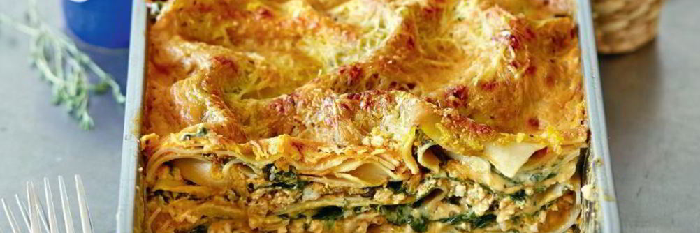 Лазанья с соусом из тыквы