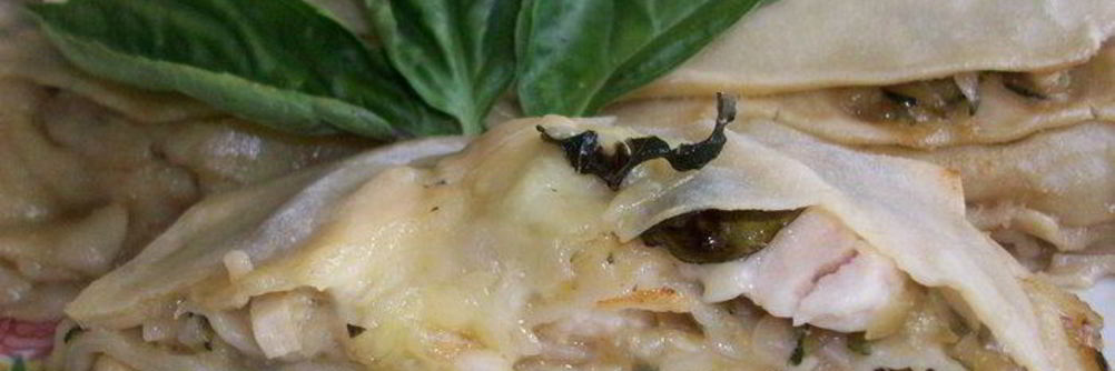 Лазанья с цукини и курицей