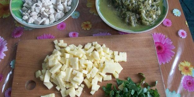 лазанья с цукини и курицей