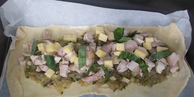 лазанья с цукини и курицей