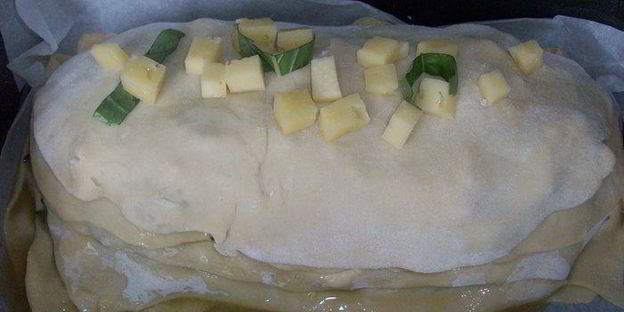 лазанья с цукини и курицей