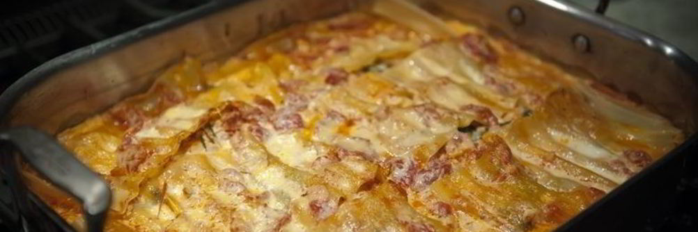 Лазанья с ветчиной