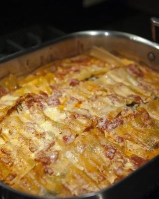 Лазанья с ветчиной